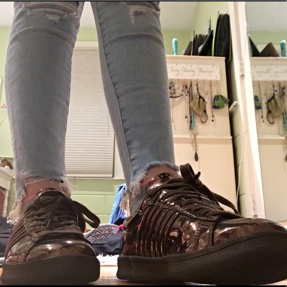 Worn once FROM ITALY brown sneakers